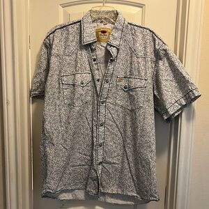 Larry Mahan Blue Casual Button Down Shirt
